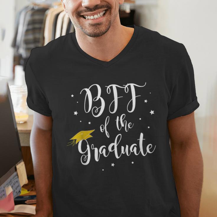 Bff Of The Graduate Graduation Best Friend Of Graduate Men's V-Neck T-Shirt