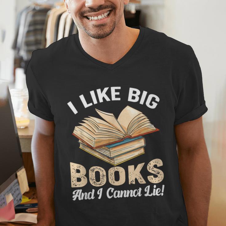I Like Big Books And I Cannot Lie Book Reading Men's V-Neck T-Shirt