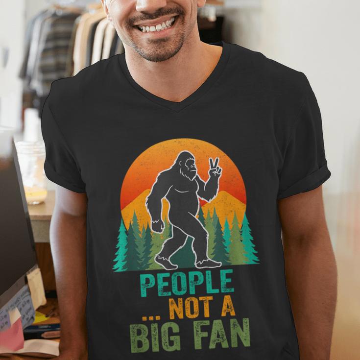 Bigfoot Introvert People Not A Big Fan Retro Sasquatch Men's V-Neck T-Shirt