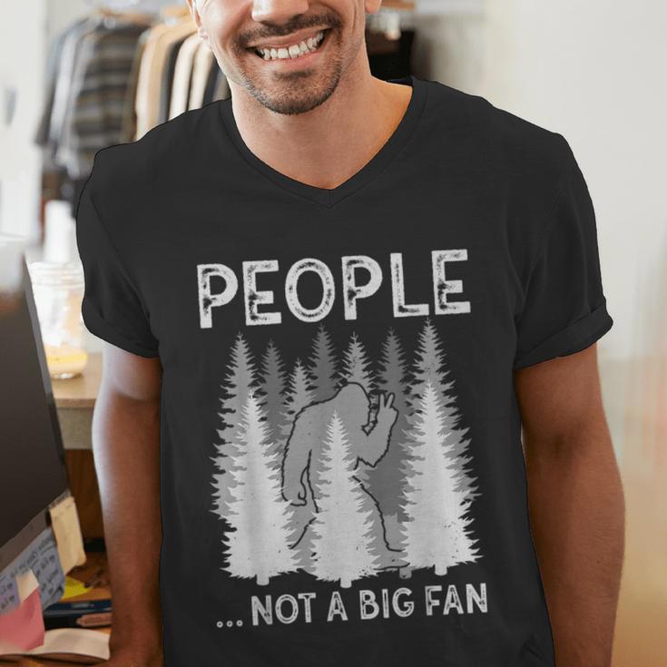 Bigfoot People Not a Big Fan Sasquatch Introvert Men's V-Neck T-Shirt Bigfoot People Not a Big Fan Sasquatch Introvert Men's V-Neck T-Shirt