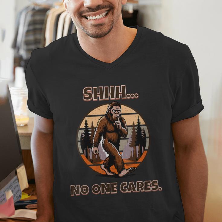 Bigfoot Sasquatch Lover Introvert Antisocial Humor Men's V-Neck T-Shirt Bigfoot Sasquatch Lover Introvert Antisocial Humor Men's V-Neck T-Shirt