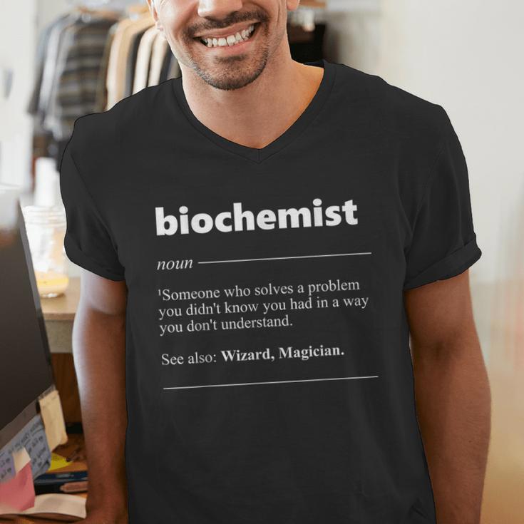 Biochemist Definition Biochemistry Graduation Nerd Men's V-Neck T-Shirt