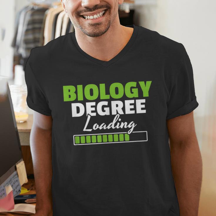 Biology Degree Loading Graduation Student Teacher Biologist Men's V-Neck T-Shirt