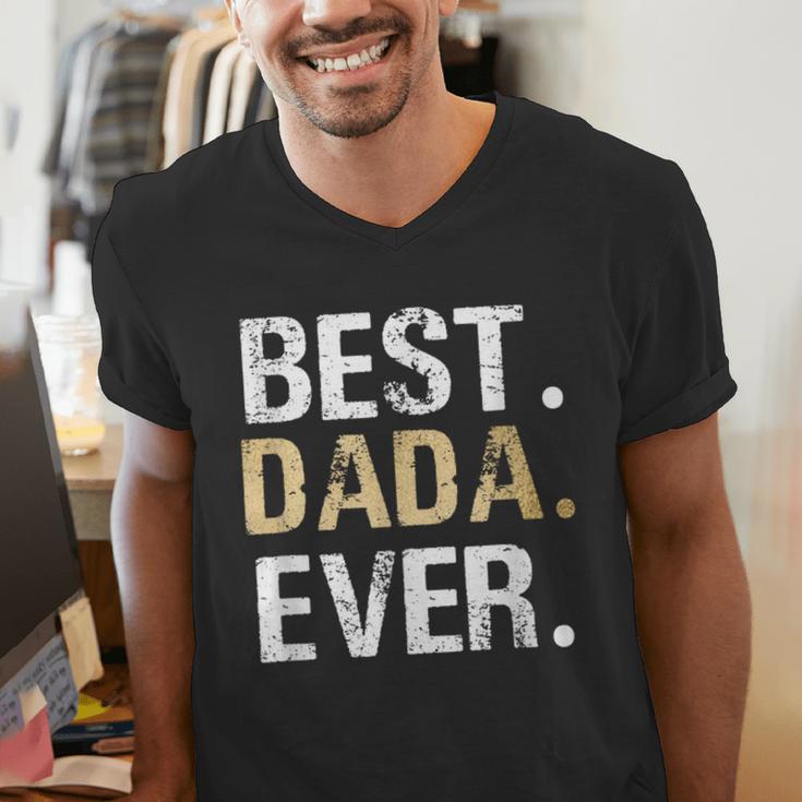 Birthday Fathers Day Christmas For Dada Dada From Granddaughter Grandson Best Dada Men's V-Neck T-Shirt