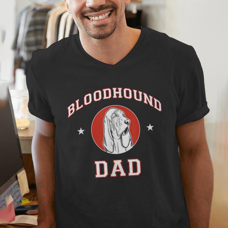 Bloodhound Dad Dog Father Men's V-Neck T-Shirt