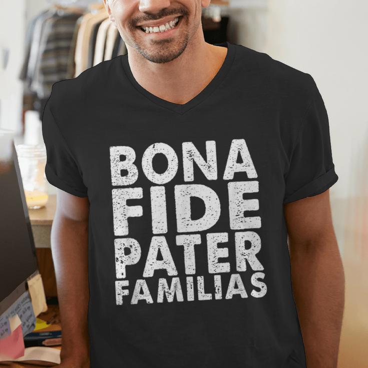 Bona Fide Pater Familias Best Dad Father's Day Shirt Men's V-Neck T-Shirt