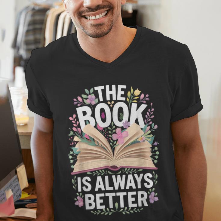 The Book Is Always Better Men's V-Neck T-Shirt The Book Is Always Better Men's V-Neck T-Shirt