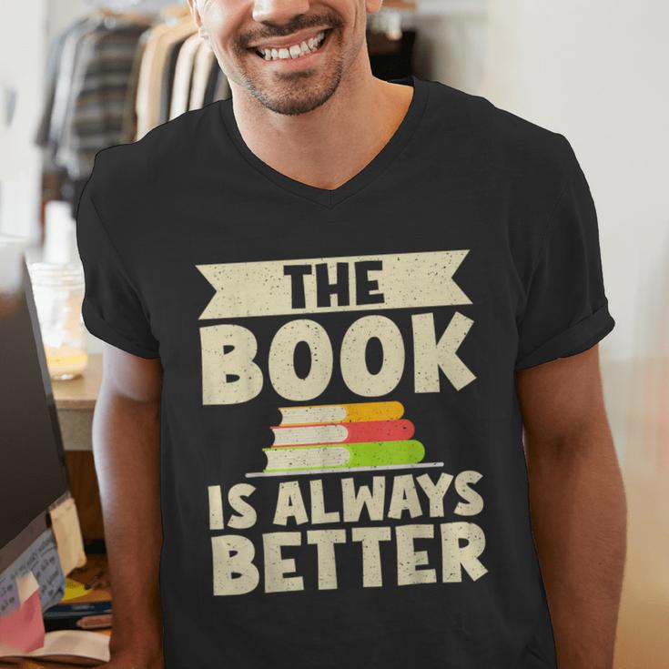 The Book Is Always Better Thriller Men's V-Neck T-Shirt The Book Is Always Better Thriller Men's V-Neck T-Shirt