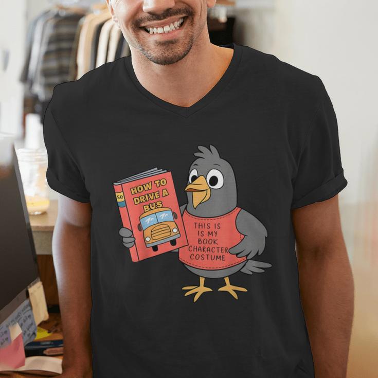 This Is My Book Character Costume- Pigeon Kids Reading Men's V-Neck T-Shirt