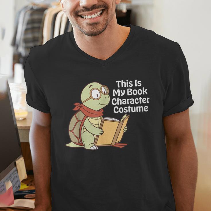 This Is My Book Character Costume Turtle Kids Reading Men's V-Neck T-Shirt