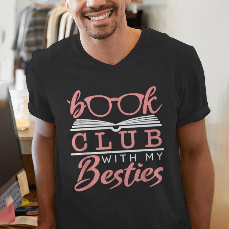 Book Club With My Besties Men's V-Neck T-Shirt Book Club With My Besties Men's V-Neck T-Shirt