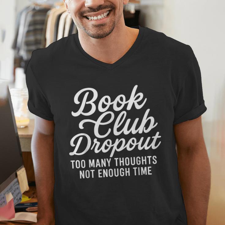 Book Club Droppout Introvert Reader Tee Men's V-Neck T-Shirt Book Club Droppout Introvert Reader Tee Men's V-Neck T-Shirt