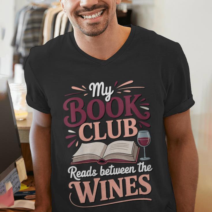 My Book Club Reads Between The Wines Men's V-Neck T-Shirt
