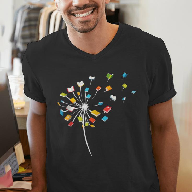 Book Dandelion Reading Lover Bookworm Bookish Librarian Read Men's V-Neck T-Shirt Book Dandelion Reading Lover Bookworm Bookish Librarian Read Men's V-Neck T-Shirt