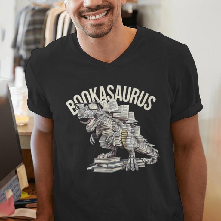 Book Dinosaur Bookworm T-Rex Dino Reading Books Book Men's V-Neck T-Shirt Book Dinosaur Bookworm T-Rex Dino Reading Books Book Men's V-Neck T-Shirt
