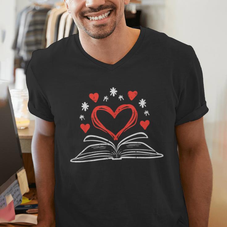 Book Heart Read Book Reading Librarian Men Women Kids Men's V-Neck T-Shirt Book Heart Read Book Reading Librarian Men Women Kids Men's V-Neck T-Shirt