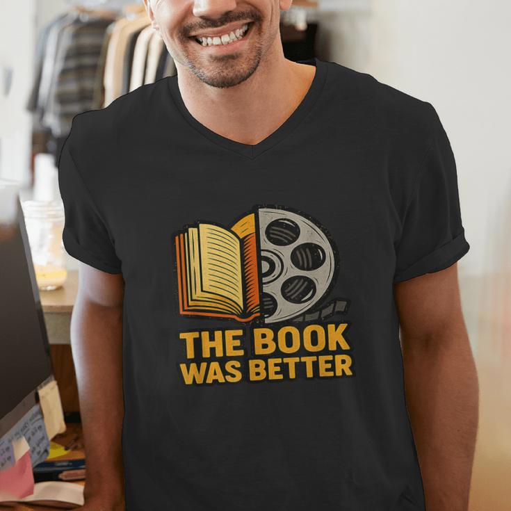 Book Love Scene The Book Was Better Bookworm Vibes Men's V-Neck T-Shirt