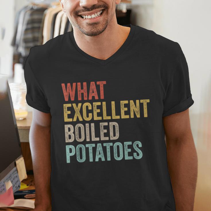 Book Lover Austen Literature What Excellent Boiled Potatoes Men's V-Neck T-Shirt Book Lover Austen Literature What Excellent Boiled Potatoes Men's V-Neck T-Shirt