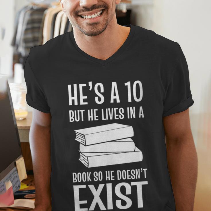 Book Lover Quotes Book Enthusiast Men's V-Neck T-Shirt