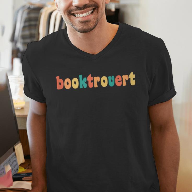 Book Lovers Introverted Bookworm Reading Booktrovert Men's V-Neck T-Shirt Book Lovers Introverted Bookworm Reading Booktrovert Men's V-Neck T-Shirt