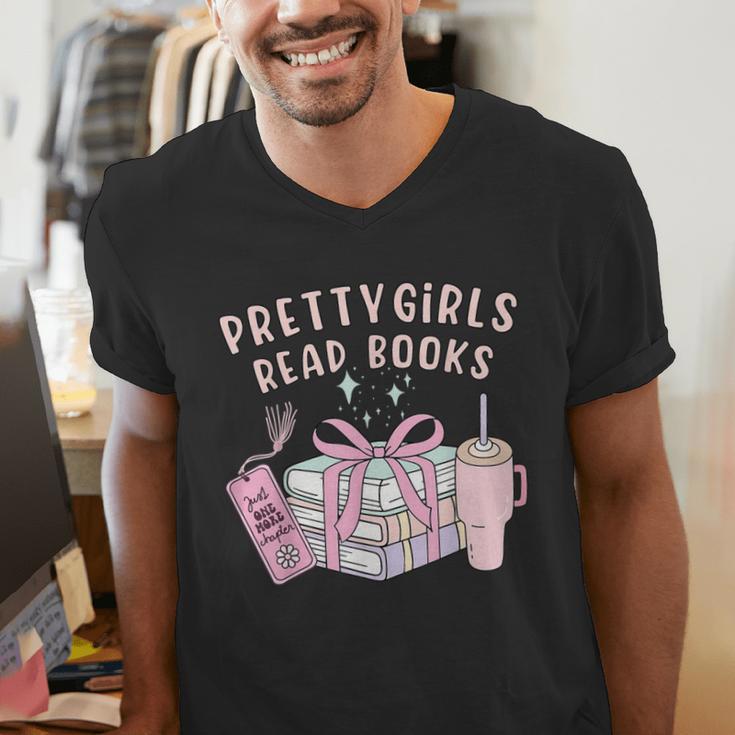 Book Lover's Pretty Girl's Read Books Men's V-Neck T-Shirt Book Lover's Pretty Girl's Read Books Men's V-Neck T-Shirt