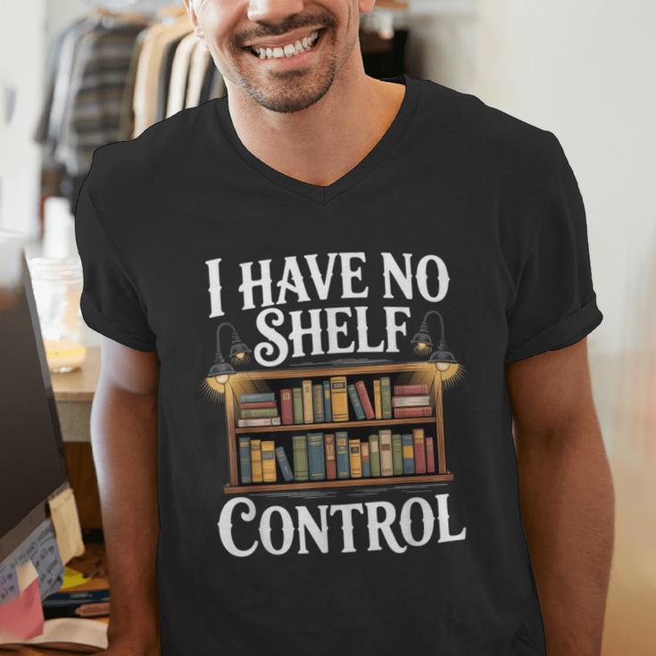 Book Shirt I Have No Shelf Control Books Men's V-Neck T-Shirt Book Shirt I Have No Shelf Control Books Men's V-Neck T-Shirt