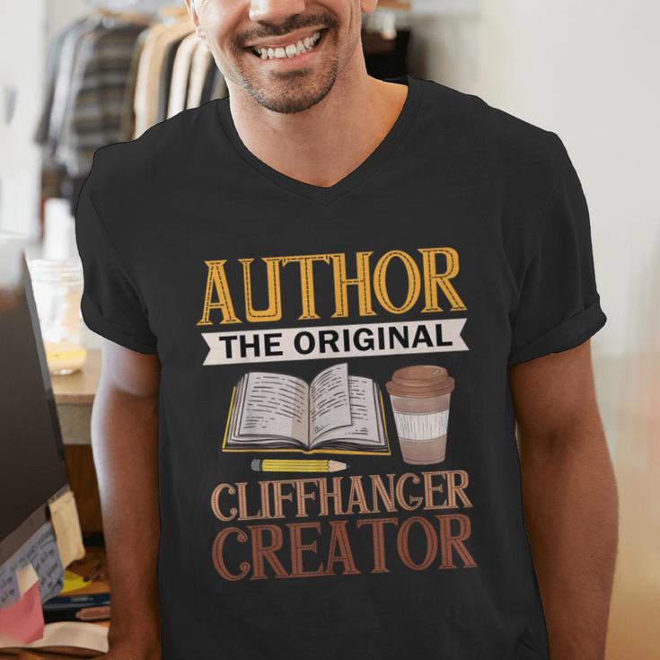 Book Writer Cliffhanger Creator Author Book Writing Novelist Men's V-Neck T-Shirt
