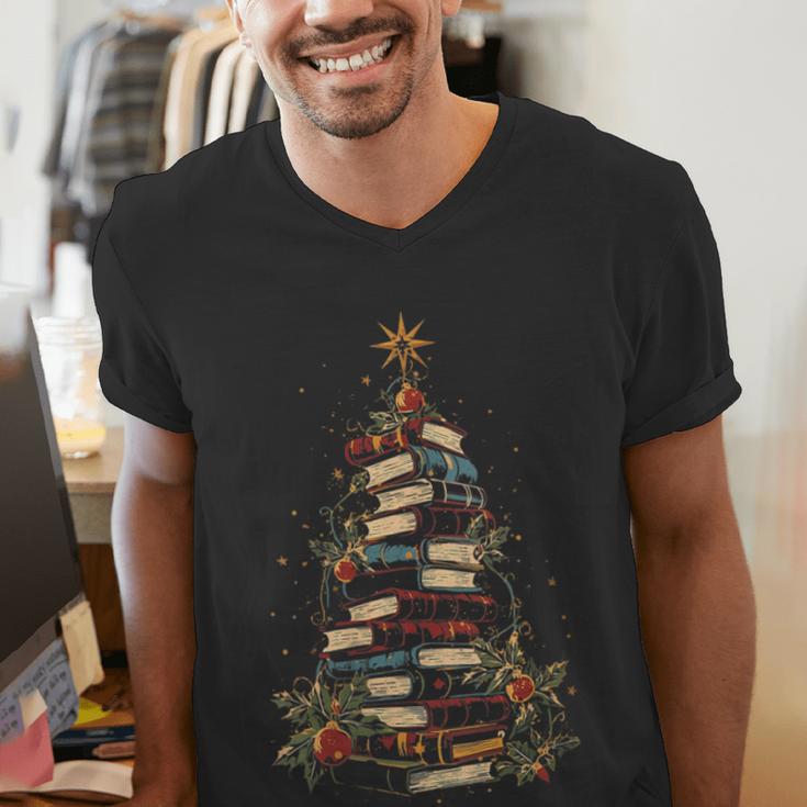 All Booked For Christmas Book Men's V-Neck T-Shirt