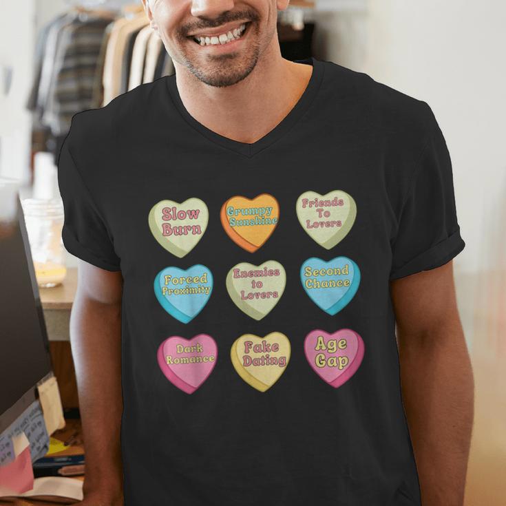 Bookish Romance Tropes Smut Reader Spicy Book Lover Men's V-Neck T-Shirt Bookish Romance Tropes Smut Reader Spicy Book Lover Men's V-Neck T-Shirt