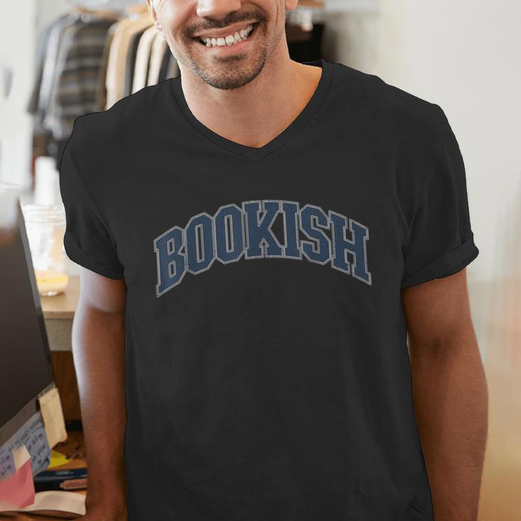 Bookish Vintage Varsity Style Book Lover Art Men's V-Neck T-Shirt Bookish Vintage Varsity Style Book Lover Art Men's V-Neck T-Shirt