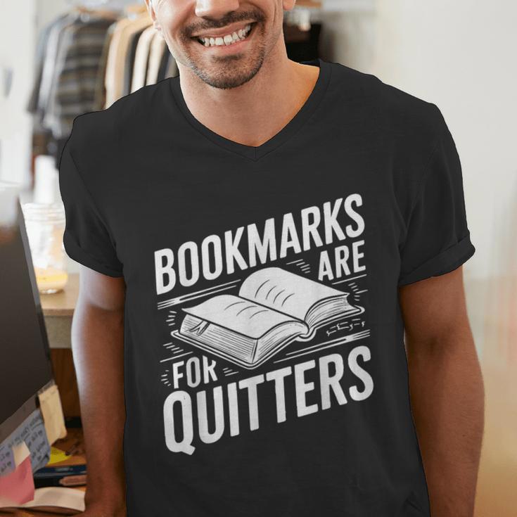 Bookmarks Quote Library Book Reader Men's V-Neck T-Shirt
