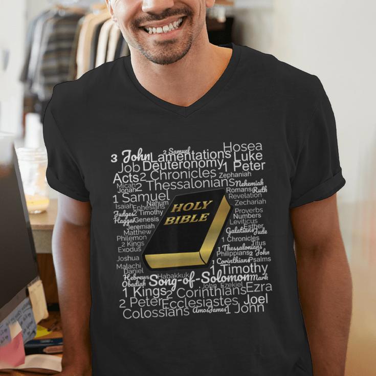 Books Of The Bible Men's V-Neck T-Shirt