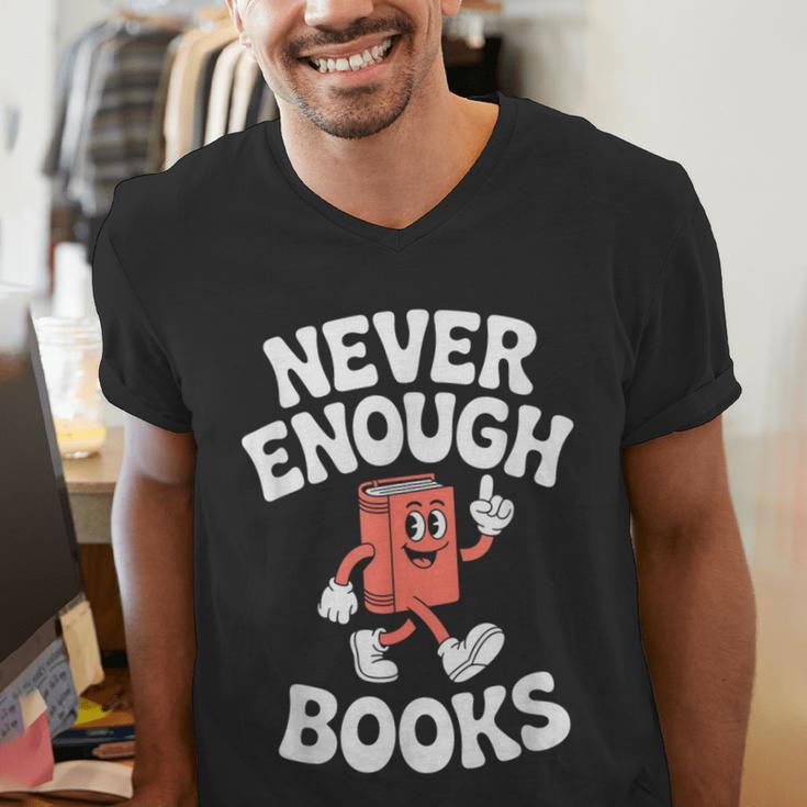 Books Or Book Reading Retro Men's V-Neck T-Shirt Books Or Book Reading Retro Men's V-Neck T-Shirt