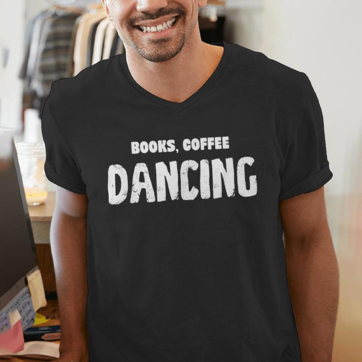 Books Coffee Dancing Men's V-Neck T-Shirt