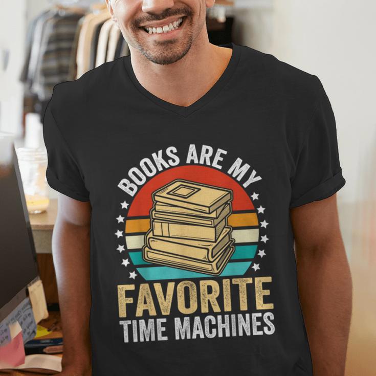 Books Are My Favorite Time Machines Men's V-Neck T-Shirt Books Are My Favorite Time Machines Men's V-Neck T-Shirt