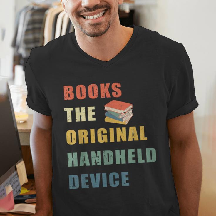 Books The Original Handheld Device Vintage Book Men's V-Neck T-Shirt Books The Original Handheld Device Vintage Book Men's V-Neck T-Shirt