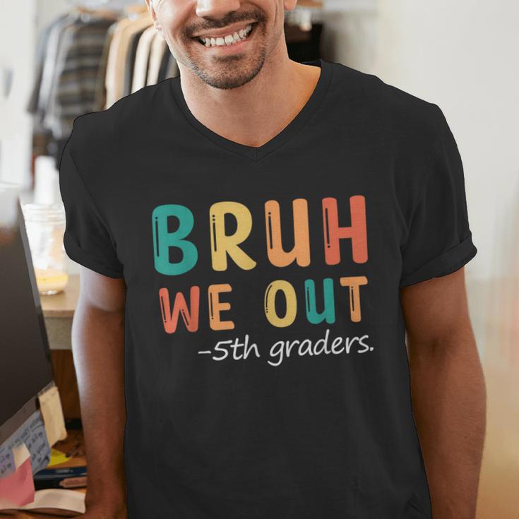 Bruh We Out 5th Graders Fifth Grade Graduation Men's V-Neck T-Shirt