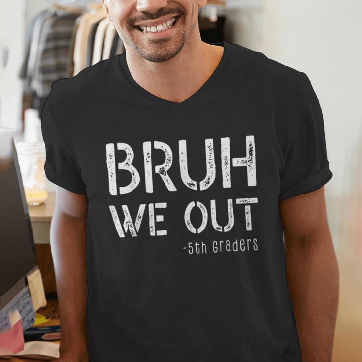 Bruh We Out Last Day Of School Boy Girl 5th Grade Graduation Men's V-Neck T-Shirt