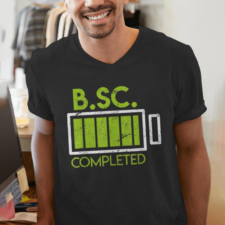 Bsc Completed Bachelor Of Science Graduation 2025 Men's V-Neck T-Shirt