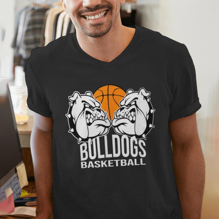Bulldogs Basketball Shirt Basketball Mom Dad Players Tshirt Men's V-Neck T-Shirt
