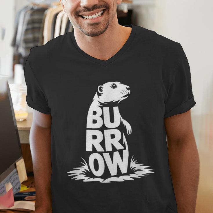 Burrow Prairie Dog Word Art Introvert Nature Retreat Men Women Kids Men's V-Neck T-Shirt Burrow Prairie Dog Word Art Introvert Nature Retreat Men Women Kids Men's V-Neck T-Shirt