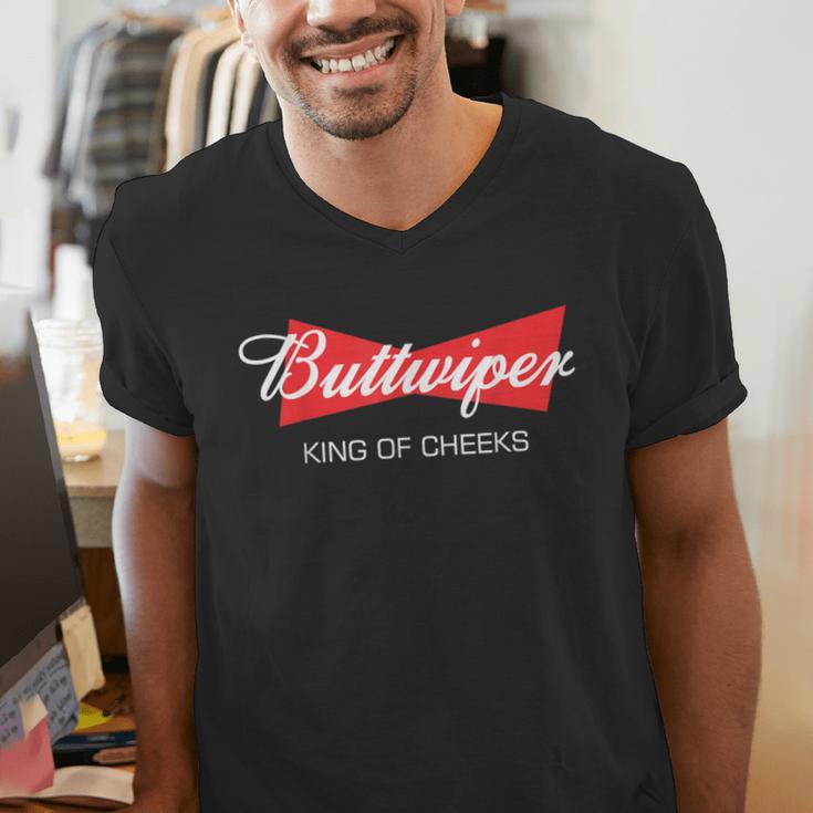 Buttwiper New Dad Beer Inspired Diaper Shower Men's V-Neck T-Shirt
