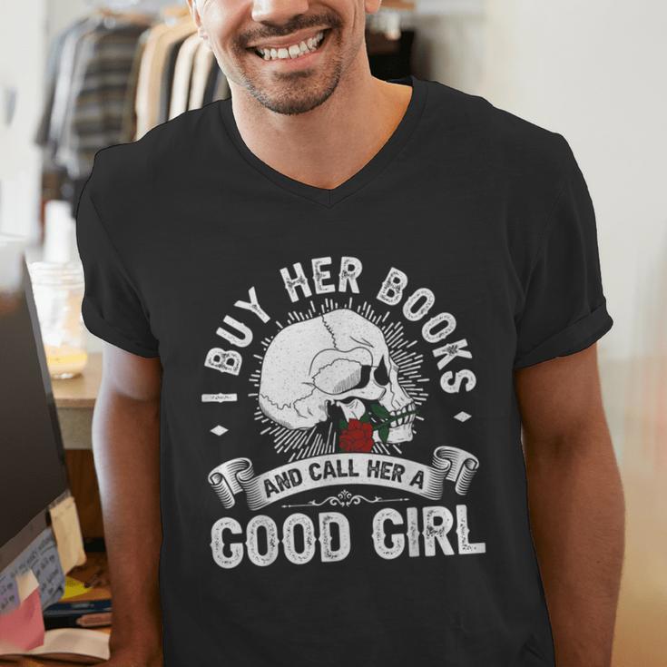 I Buy Her Books And Call Her A Good Girl Reading Book Lover Men's V-Neck T-Shirt