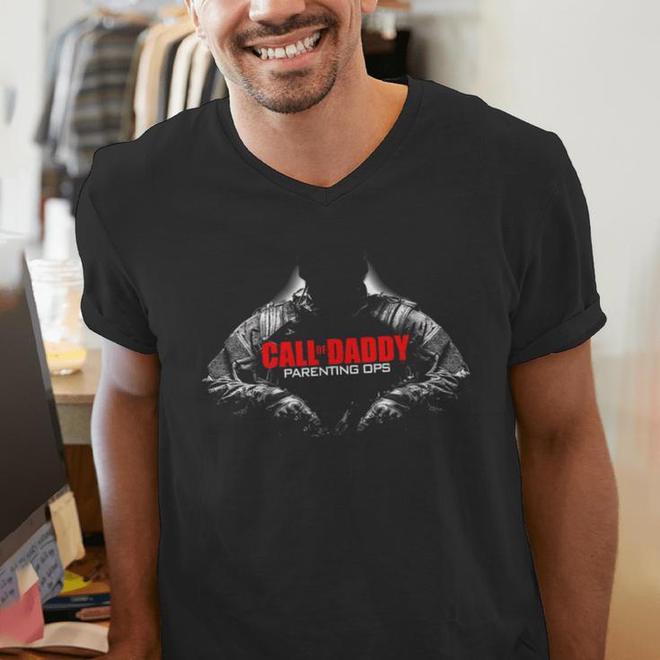 Call Of Daddy Parenting Ops Shirt Gamer Dad Men's V-Neck T-Shirt