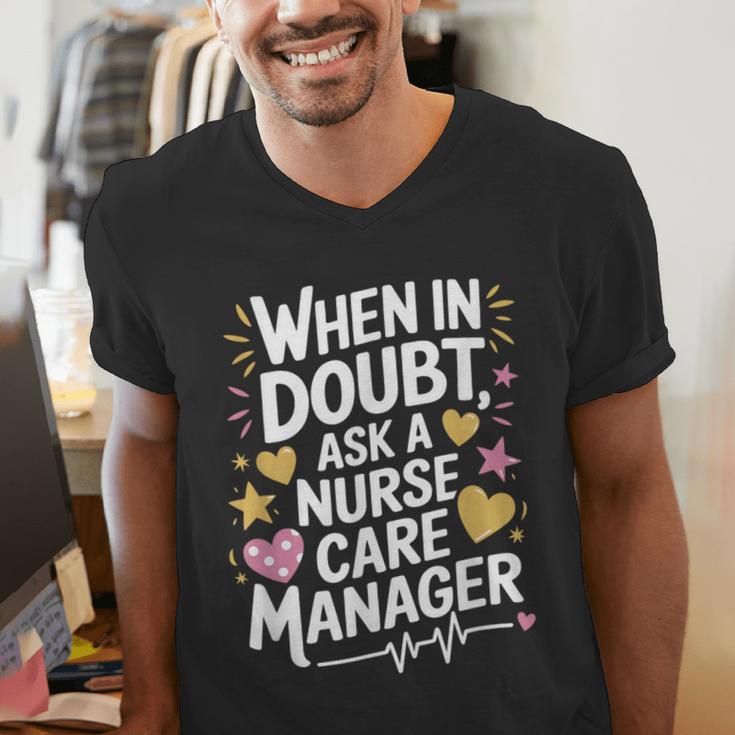 Care Management s For Nurse Case Manager Graduation Men's V-Neck T-Shirt
