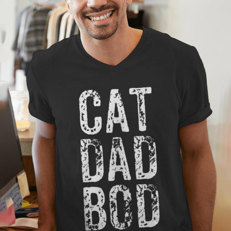 Cat Dad Bod Pet Owner Fitness Gym Men's V-Neck T-Shirt