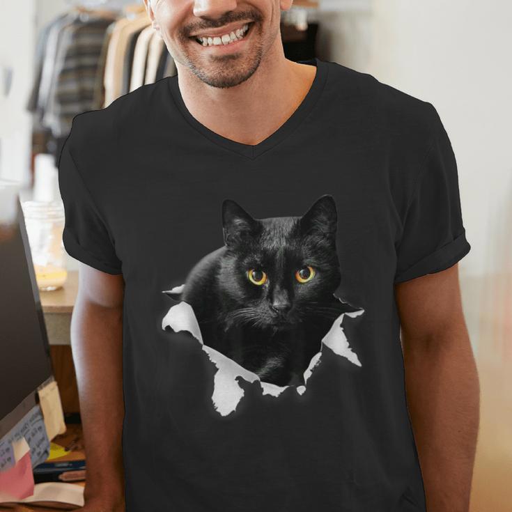 Cat Torn Cloth For Cat Lover Cat Dad Cat Mom Men's V-Neck T-Shirt