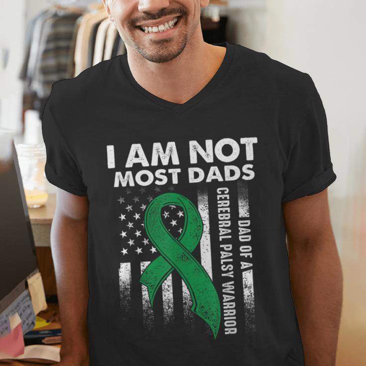 Cerebral Palsy CP Awareness Most Dads Warrior Survivor DA1 Men's V-Neck T-Shirt