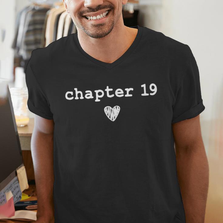 Chapter 19 Book Lovers Readers & Authors 19th Birthday Men's V-Neck T-Shirt Chapter 19 Book Lovers Readers & Authors 19th Birthday Men's V-Neck T-Shirt