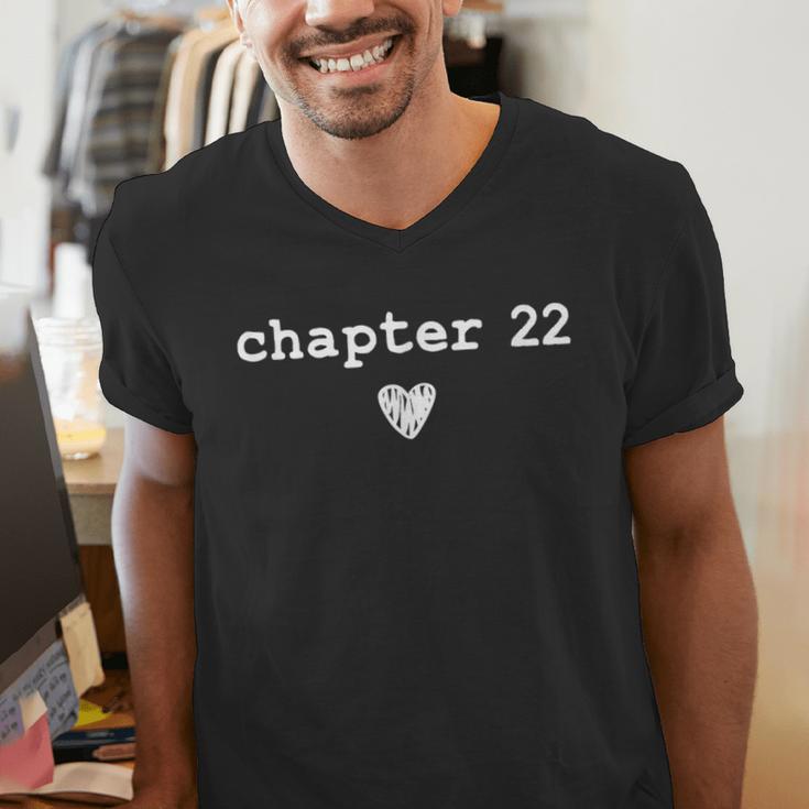 Chapter 22 Book Lovers Readers & Authors 22nd Birthday Men's V-Neck T-Shirt